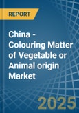 China - Colouring Matter of Vegetable or Animal origin - Market Analysis, Forecast, Size, Trends and Insights- Product Image