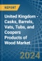 United Kingdom - Casks, Barrels, Vats, Tubs, and Coopers Products of Wood - Market Analysis, Forecast, Size, Trends and Insights - Product Image