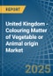 United Kingdom - Colouring Matter of Vegetable or Animal origin - Market Analysis, Forecast, Size, Trends and Insights - Product Thumbnail Image