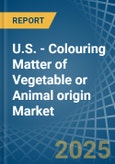 U.S. - Colouring Matter of Vegetable or Animal origin - Market Analysis, Forecast, Size, Trends and Insights- Product Image