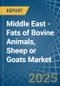 Middle East - Fats of Bovine Animals, Sheep or Goats - Market Analysis, Forecast, Size, Trends and Insights - Product Image