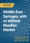 Middle East - Syringes, with or without Needles - Market Analysis, Forecast, Size, Trends and Insights - Product Thumbnail Image