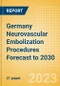 Germany Neurovascular Embolization Procedures Forecast to 2030 - Aneurysm Clipping, Liquid Embolic System, Flow Diversion Stent Procedures and Others - Product Thumbnail Image