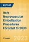Italy Neurovascular Embolization Procedures Forecast to 2030 - Aneurysm Clipping, Liquid Embolic System, Flow Diversion Stent Procedures and Others - Product Image