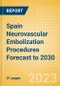 Spain Neurovascular Embolization Procedures Forecast to 2030 - Aneurysm Clipping, Liquid Embolic System, Flow Diversion Stent Procedures and Others - Product Thumbnail Image