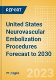 United States Neurovascular Embolization Procedures Forecast to 2030 - Aneurysm Clipping, Liquid Embolic System, Flow Diversion Stent Procedures and Others- Product Image