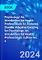 Psychology: An Introduction for Health Professionals 2e. Includes Elsevier Adaptive Quizzing for Psychology: An Introduction for Health Professionals. Edition No. 2 - Product Thumbnail Image