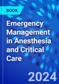 Emergency Management in Anesthesia and Critical Care- Product Image