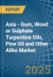 Asia - Gum, Wood or Sulphate Turpentine Oils, Pine Oil and Other Alike - Market Analysis, Forecast, Size, Trends and Insights - Product Image