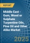 Middle East - Gum, Wood or Sulphate Turpentine Oils, Pine Oil and Other Alike - Market Analysis, Forecast, Size, Trends and Insights - Product Image