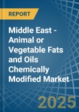 Middle East - Animal or Vegetable Fats and Oils Chemically Modified - Market Analysis, Forecast, Size, Trends and Insights- Product Image