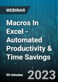 Macros In Excel - Automated Productivity & Time Savings - Webinar (Recorded)- Product Image