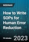 How to Write SOPs for Human Error Reduction - Webinar (Recorded) - Product Thumbnail Image