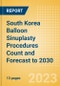 South Korea Balloon Sinuplasty Procedures Count and Forecast to 2030 - Product Thumbnail Image