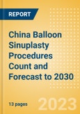 China Balloon Sinuplasty Procedures Count and Forecast to 2030- Product Image