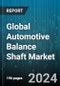 Global Automotive Balance Shaft Market by Engine Type (Inline 3-cylinder, Inline 4-cylinder, Inline 5-cylinder), Manufacturing Process (Casting, Forging, V6 Engine), Application, Sales Channel - Forecast 2024-2030 - Product Image