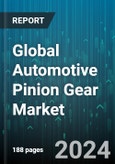 Global Automotive Pinion Gear Market by Type (Bevel Gear, Helical Gear), Material (Aluminum, Steel), Distribution Channel, Application - Forecast 2024-2030- Product Image
