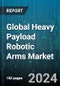 Global Heavy Payload Robotic Arms Market by Type (Articulated, Cartesian, Cylindrical), Payload Capacity (1000 to 3000 Kg, 500 to 700 Kg, 700 to 1000 Kg), End-Use - Forecast 2023-2030 - Product Image