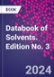 Databook of Solvents. Edition No. 3 - Product Thumbnail Image