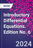 Introductory Differential Equations. Edition No. 6- Product Image