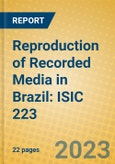 Reproduction of Recorded Media in Brazil: ISIC 223- Product Image