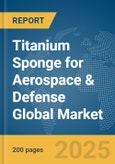 Titanium Sponge for Aerospace & Defense Global Market Report 2025- Product Image