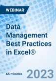 Data Management Best Practices in Excel® - Webinar (Recorded)- Product Image