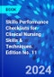 Skills Performance Checklists for Clinical Nursing Skills & Techniques. Edition No. 11 - Product Image