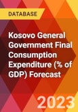 Kosovo General Government Final Consumption Expenditure (% of GDP) Forecast- Product Image