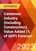 Cameroon Industry (Including Construction), Value Added (% of GDP) Forecast- Product Image