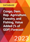 Congo, Dem. Rep. Agriculture, Forestry, and Fishing, Value Added (% of GDP) Forecast- Product Image