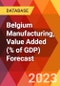 Belgium Manufacturing, Value Added (% of GDP) Forecast - Product Thumbnail Image