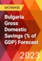 Bulgaria Gross Domestic Savings (% of GDP) Forecast - Product Image