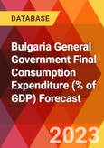 Bulgaria General Government Final Consumption Expenditure (% of GDP) Forecast- Product Image