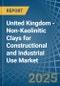 United Kingdom - Non-Kaolinitic Clays for Constructional and Industrial Use - Market Analysis, forecast, Size, Trends and Insights - Product Image