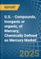 U.S. - Compounds, Inorganic or organic, of Mercury, Chemically Defined as Mercury (Excluding Amalgams) - Market Analysis, Forecast, Size, Trends and Insights - Product Thumbnail Image