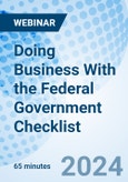 Doing Business With the Federal Government Checklist - Webinar (Recorded)- Product Image