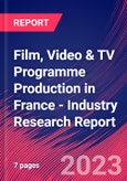 Film, Video & TV Programme Production in France - Industry Research Report- Product Image