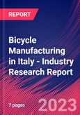 Bicycle Manufacturing in Italy - Industry Research Report- Product Image