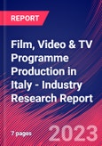 Film, Video & TV Programme Production in Italy - Industry Research Report- Product Image