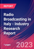 Radio Broadcasting in Italy - Industry Research Report- Product Image