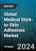 Global Medical Stick-to-Skin Adhesives Market by Type (Electrode Adhesives, Specialized Adhesives, Transdermal Drug Delivery Adhesives), Product (Acrylic-Based, Hydrogel-Based, Rubber-Based), Backing Material, Application, End Use - Forecast 2024-2030- Product Image