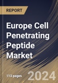 Europe Cell Penetrating Peptide Market Size, Share & Trends Analysis Report By End-use, By Application (Drug Delivery, Gene Delivery, Diagnostics, Molecular Imaging, and Others), By Type, By Country and Growth Forecast, 2023 - 2030- Product Image