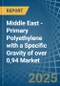Middle East - Primary Polyethylene with a Specific Gravity of over 0,94 - Market analysis, Forecast, Size, Trends and Insights - Product Thumbnail Image