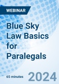 Blue Sky Law Basics for Paralegals - Webinar (Recorded)- Product Image