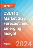 CSL112 Market Size, Forecast, and Emerging Insight - 2032- Product Image