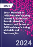 Smart Materials in Additive Manufacturing, Volume 3. 4D-Printed Robotic Materials, Sensors, and Actuators. Additive Manufacturing Materials and Technologies- Product Image