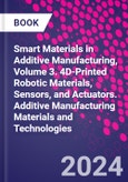 Smart Materials in Additive Manufacturing Volume 3. 4D-Printed Robotic Materials, Sensors, and Actuators. Additive Manufacturing Materials and Technologies- Product Image