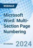 Microsoft Word: Multi-Section Page Numbering - Webinar (Recorded)- Product Image