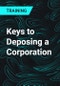 Keys to Deposing a Corporation - Product Thumbnail Image